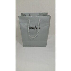 Neiman Marcus Silver Paper Textured Gift Shopping Small/Medium Bag 9" x 7" x 4"